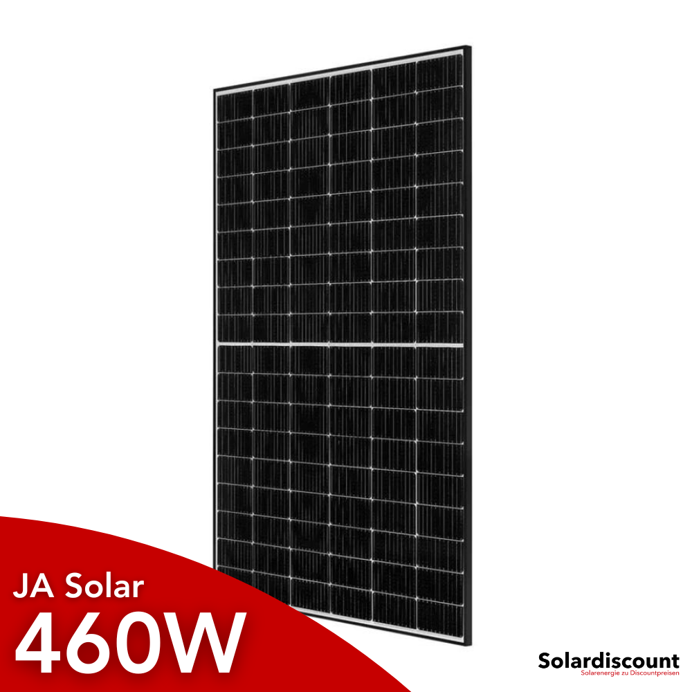 Solarmodul JA Solar 460W Bifazial Glas-Glas Black Frame