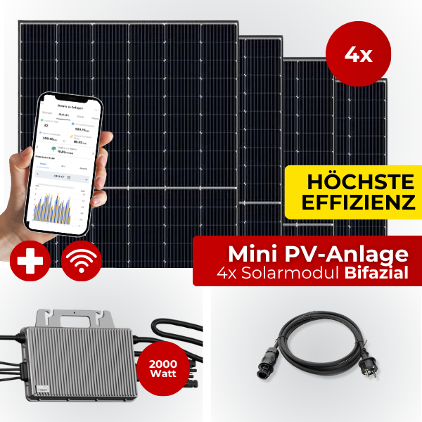 1,6KW Mini PV-Anlage Bifazial Komplettset