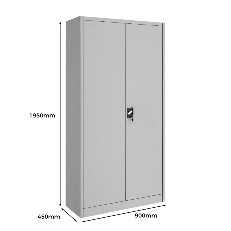 3er Set Stahlschrank XL Lichtgrau 1950 x 900 x 450 cm