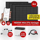 1,6KW Mini PV-Anlage Bifazial Komplettset