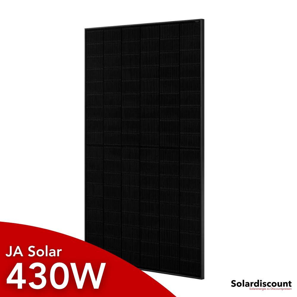 JA Solar Solarmodul 430W Glas-Glas Full Black Bifacial