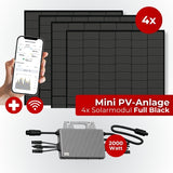 1,6KW Mini PV-Anlage Komplettset Black Frame