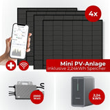 1,6KW Mini PV-Anlage Komplettset Black Frame mit Speicher
