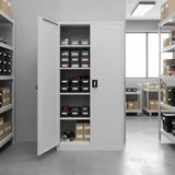 3er Set Stahlschrank XL Lichtgrau 1950 x 900 x 450 cm